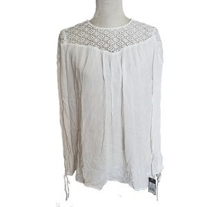 Mossimo‎ Off White Lace Tunic sz XS